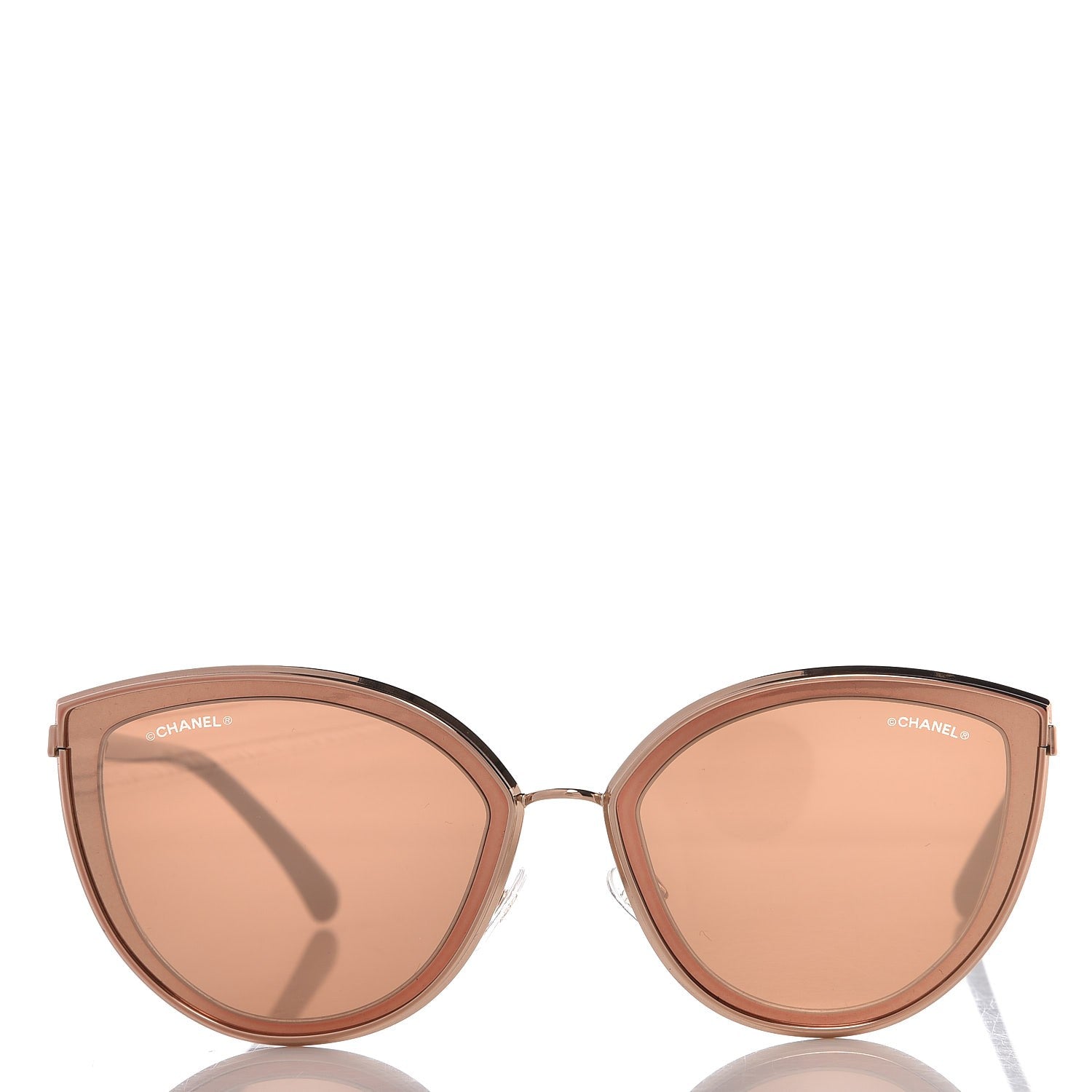 Chanel Metal Cat Eye Sunglasses 4222 Pink Gold 2 of 7