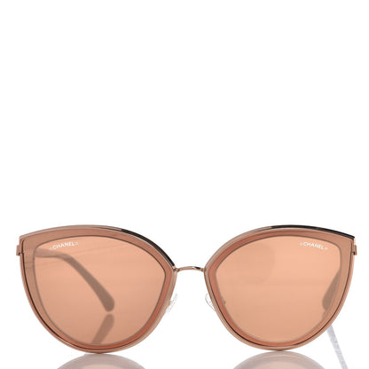 Chanel Metal Cat Eye Sunglasses 4222 Pink Gold 2 of 7