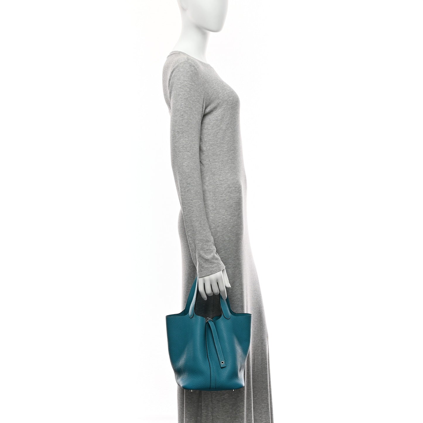 Taurillon Clemence Picotin Lock 22 MM Bleu Izmir