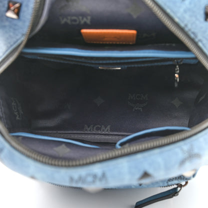 MCM Visetos Studded Small Stark M Backpack Blue 5 of 10