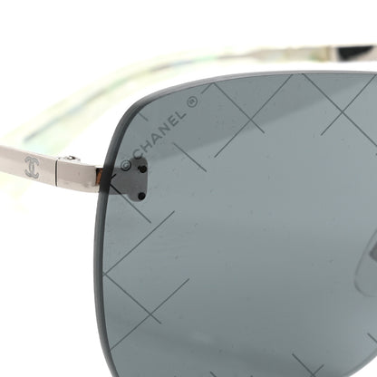 Chanel Acetate Metal Shield Runway Sunglasses 4215 Black 7 of 7