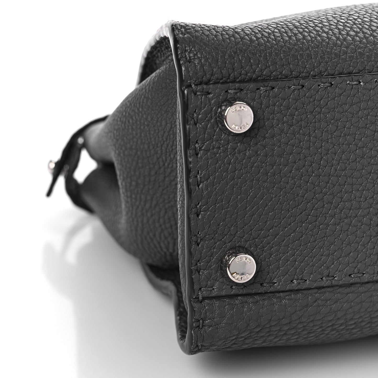 Cuoio Romano Selleria Bi-Color Medium Peekaboo Iconic Satchel Asfalto Latte