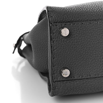 Fendi Cuoio Romano Selleria Bi-Color Medium Peekaboo Iconic Satchel Asfalto Latte 7 of 9