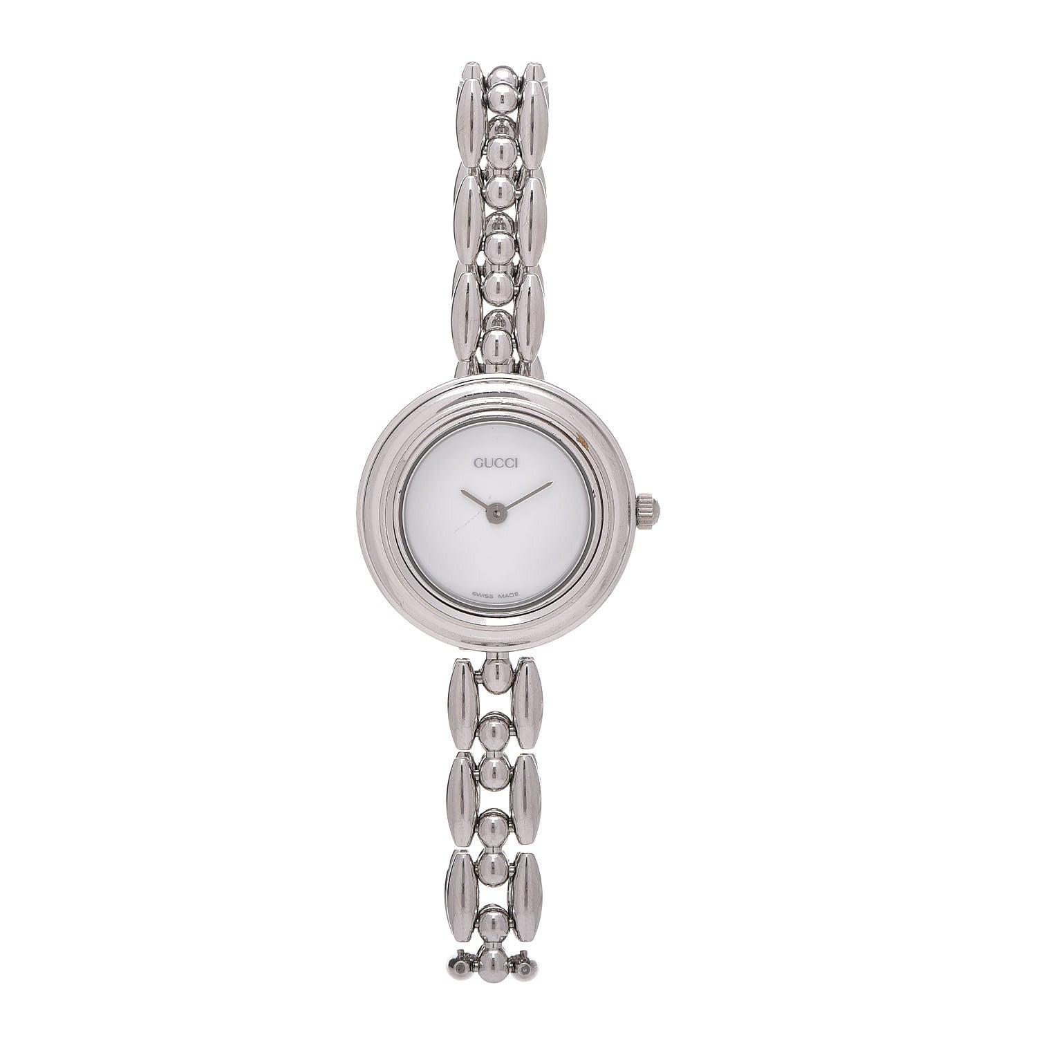 Gucci Stainless Steel 26mm Rice Link Interchangeable Bezel Quartz Watch 1 of 7