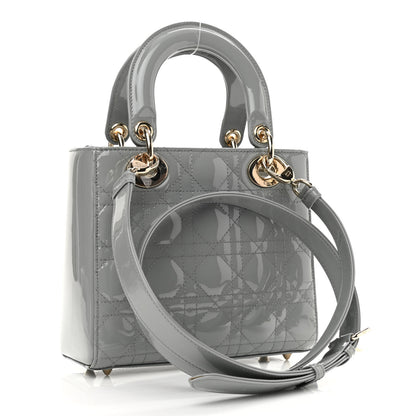 Christian Dior Patent Cannage Small Lady Dior Grey 3 of 10