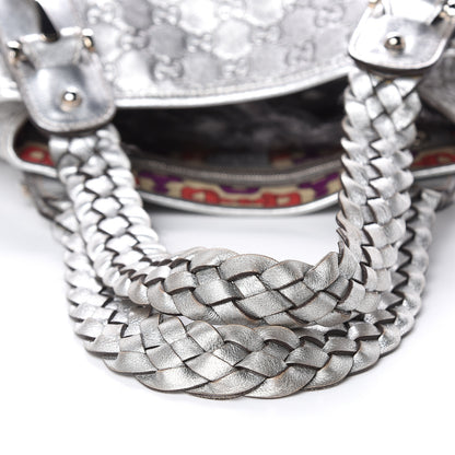 Gucci Metallic Guccissima Small Pelham Shoulder Bag Silver 11 of 14