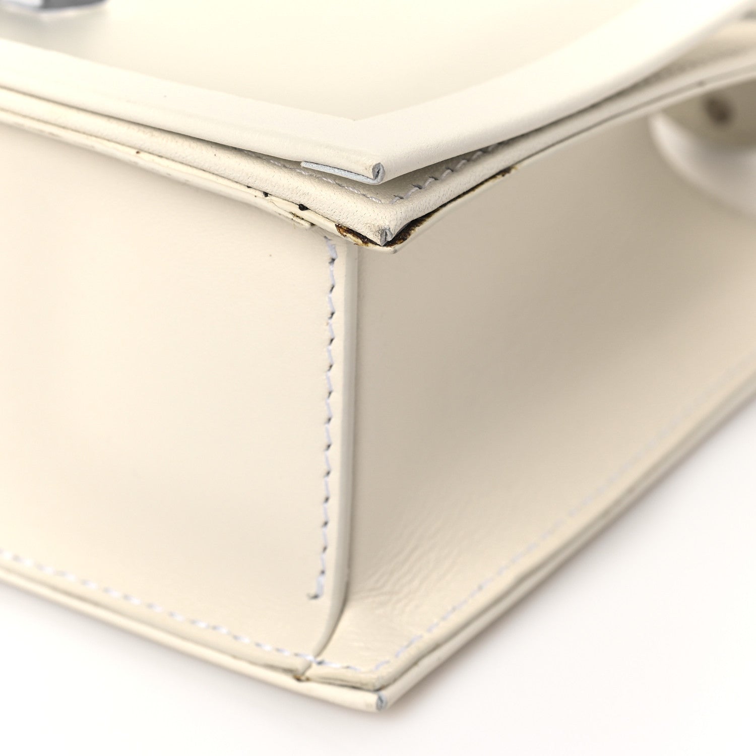 Alexander McQueen Polyurethane Calfskin Transparent Jeweled Knuckle Satchel Clear White 8 of 9