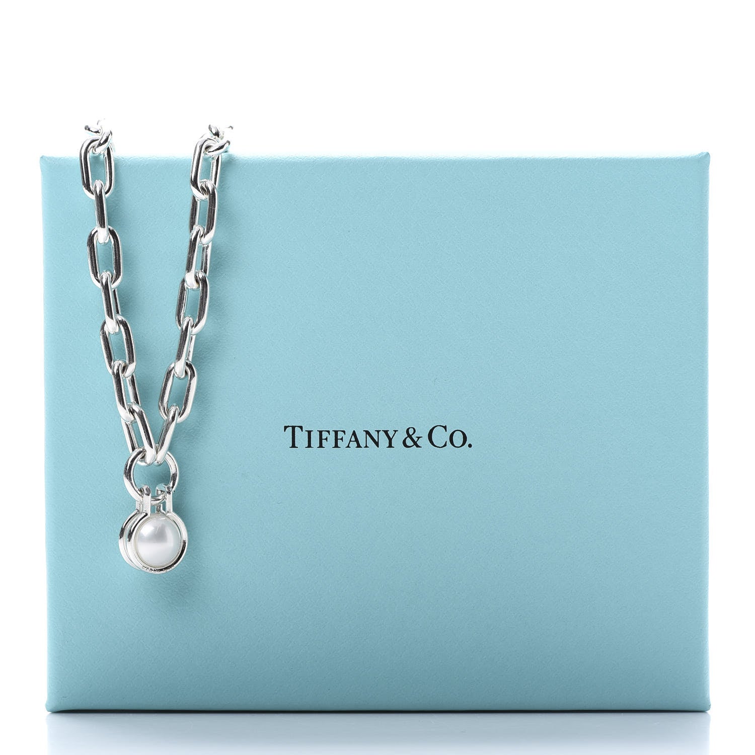 Tiffany Sterling Silver Pearl HardWear Link Bracelet 6 of 6