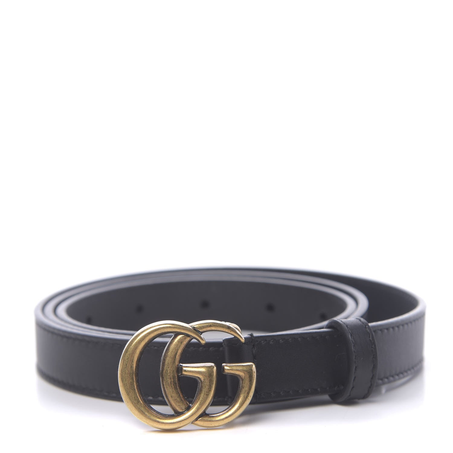 Gucci Calfskin Double G 20mm Belt 90 36 Black 1 of 5