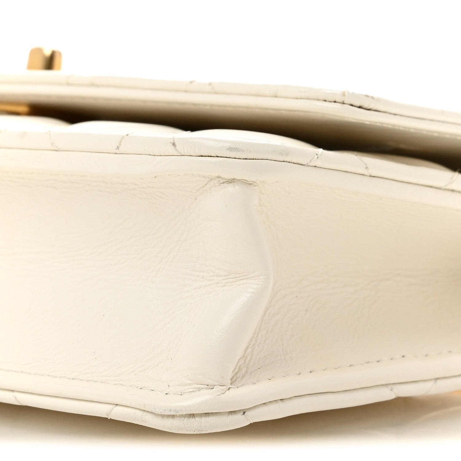 Chanel Shiny Calfskin Quilted Multicolor Top Handle Wallet On Chain WOC  White 11 of 15