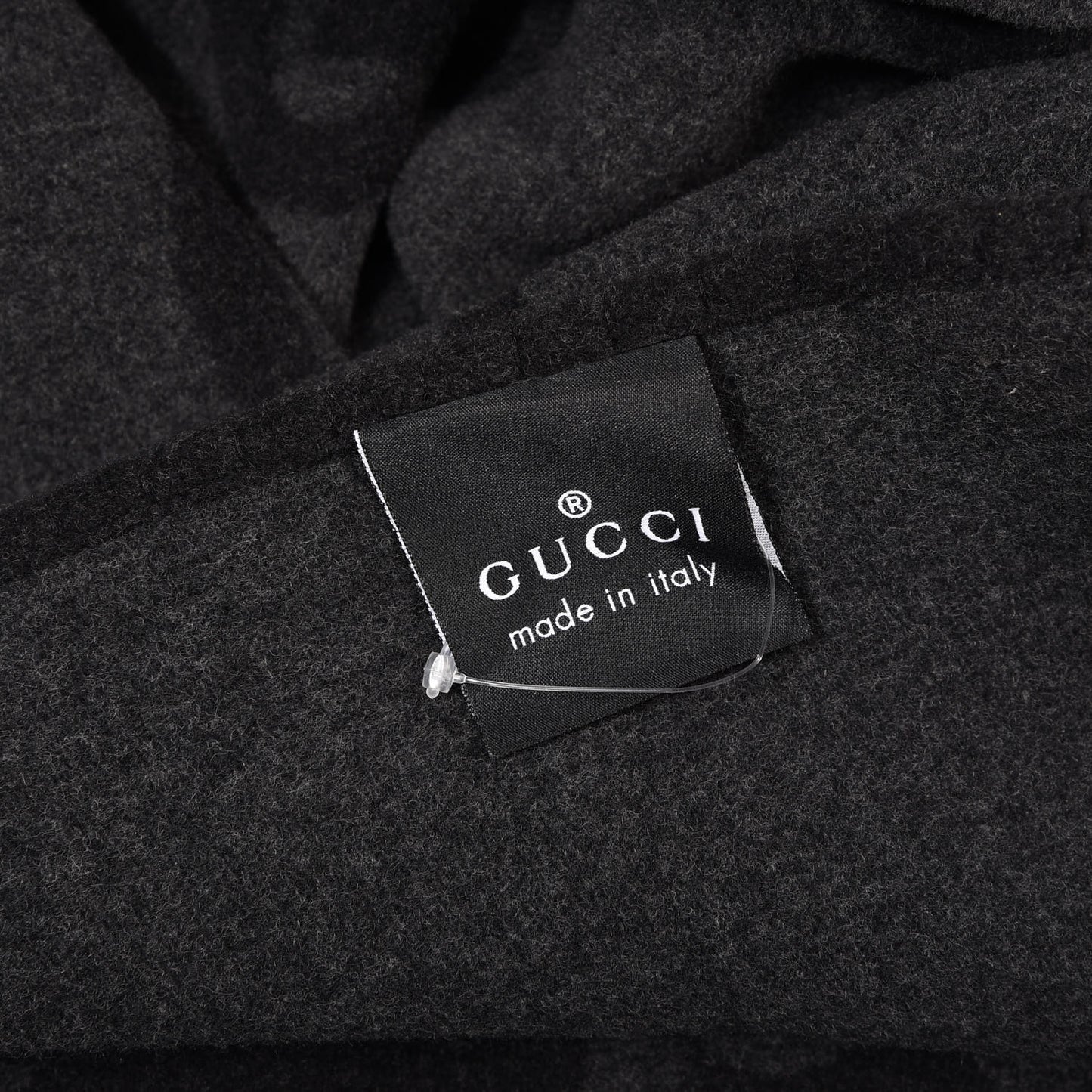 Wool Cashmere GG Monogram Blanket Grey Black