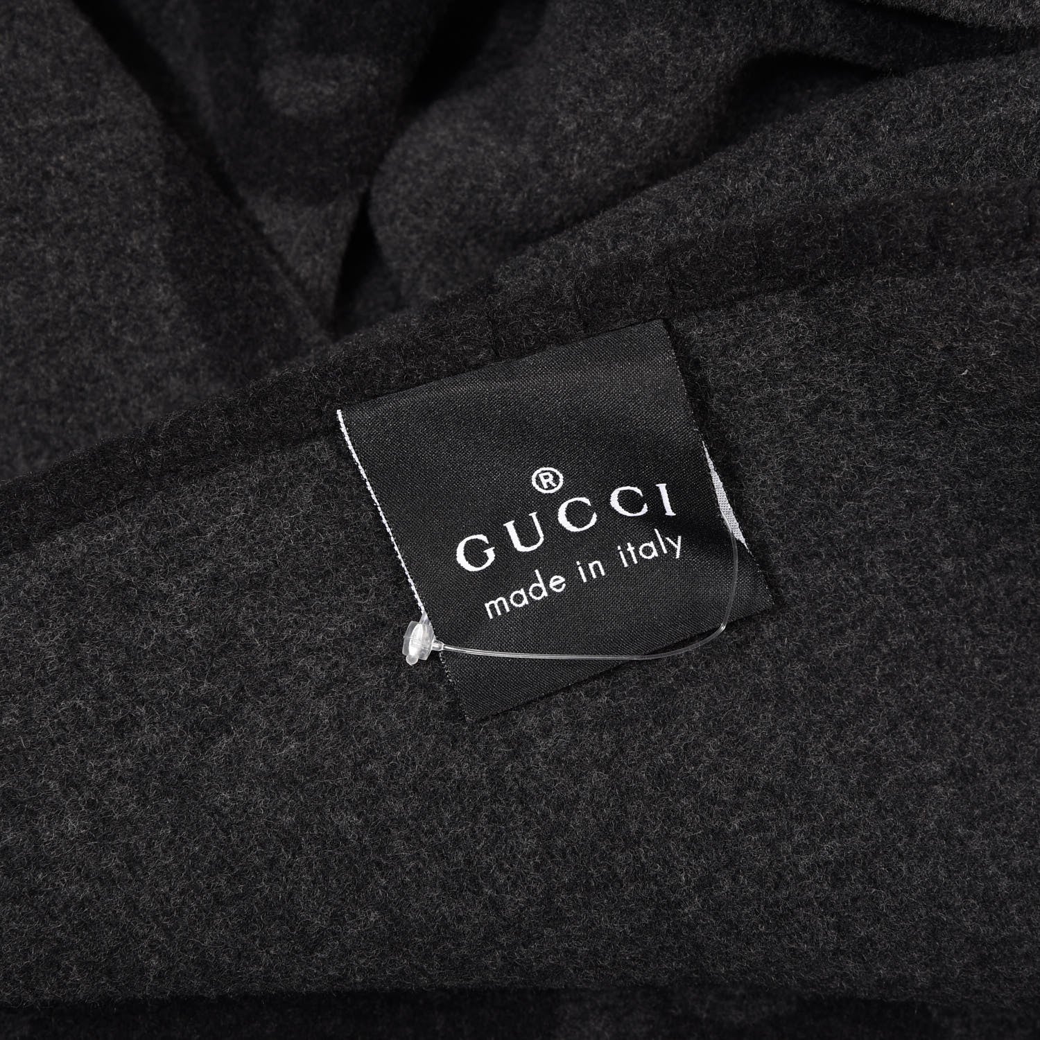 Gucci Wool Cashmere GG Monogram Blanket Grey Black 3 of 3