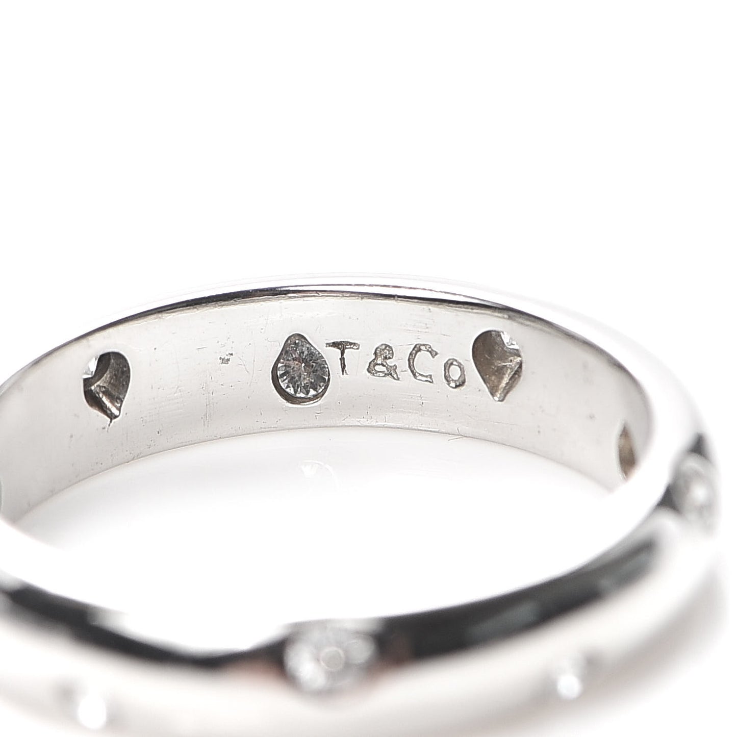 Platinum Diamond 4mm Etoile Band Ring 50 5.25