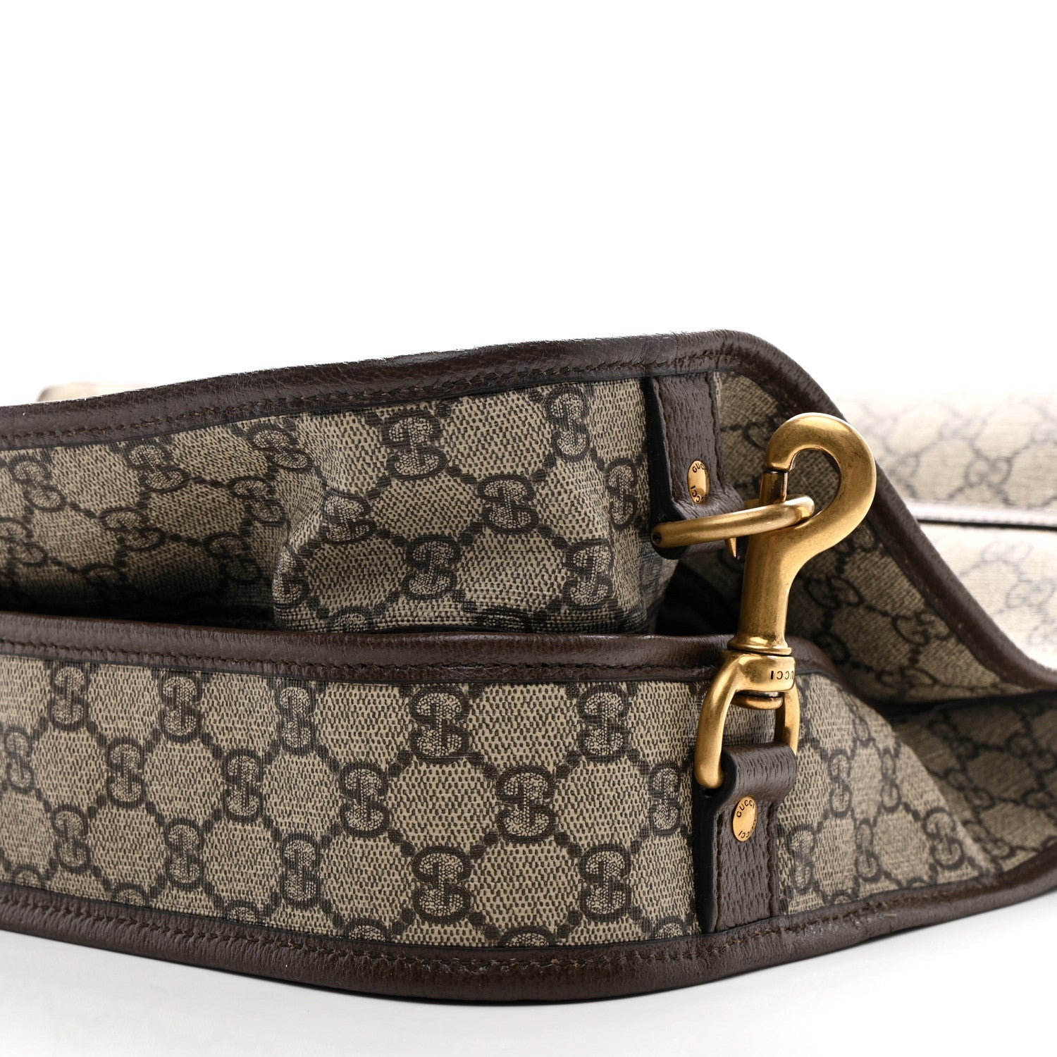 Gucci GG Supreme Monogram Textured Dollar Calfskin Web Ophidia Savoy Garment Bag Beige Ebony New Acero 9 of 9