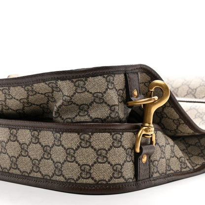 Gucci GG Supreme Monogram Textured Dollar Calfskin Web Ophidia Savoy Garment Bag Beige Ebony New Acero 9 of 9