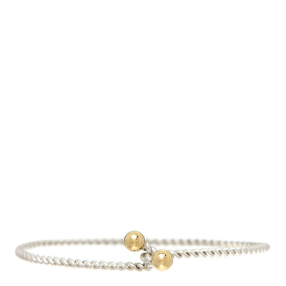 Tiffany Sterling Silver 18K Yellow Gold Twist Hook Bracelet 1 of 4