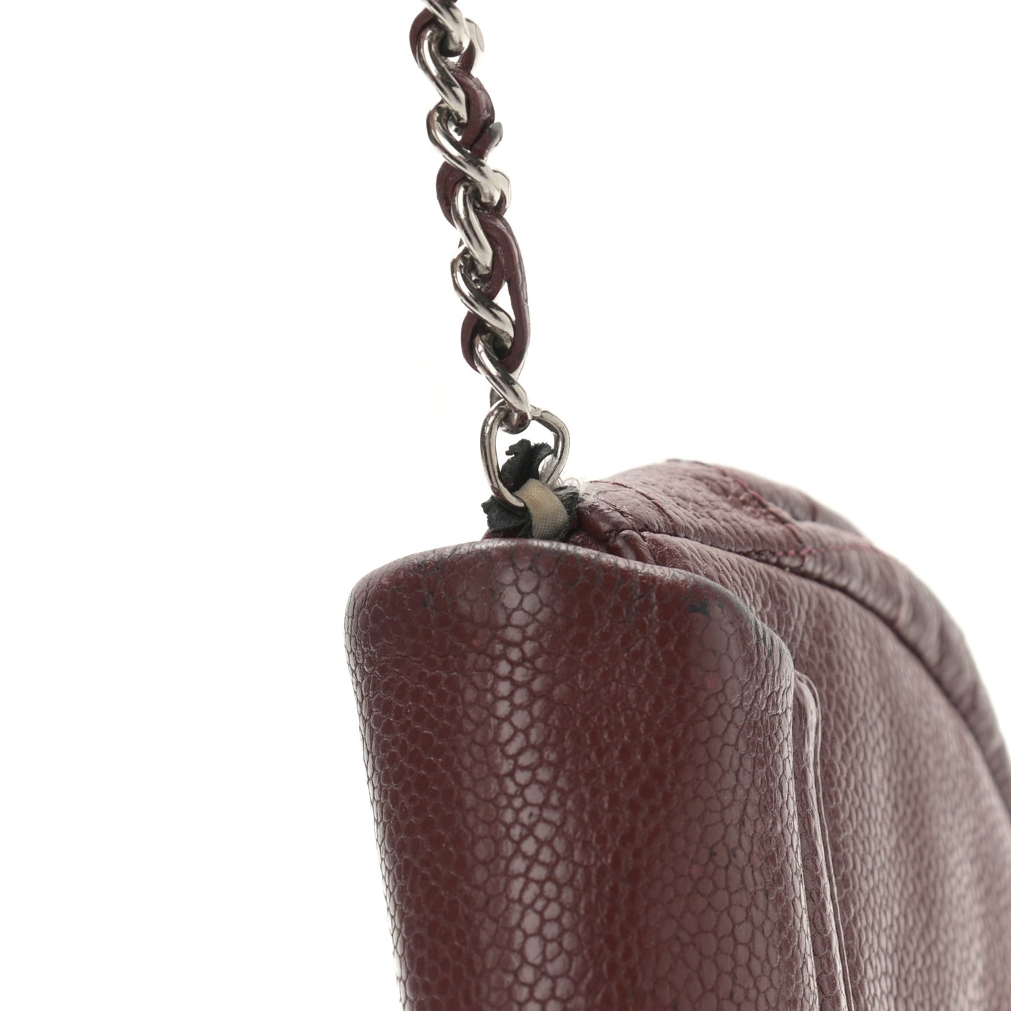 Caviar Half Moon Wallet On Chain WOC Dark Red