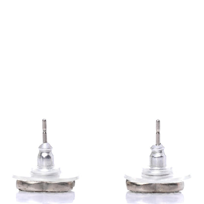 Chanel Crystal Mini Timeless CC Earrings Silver 3 of 4