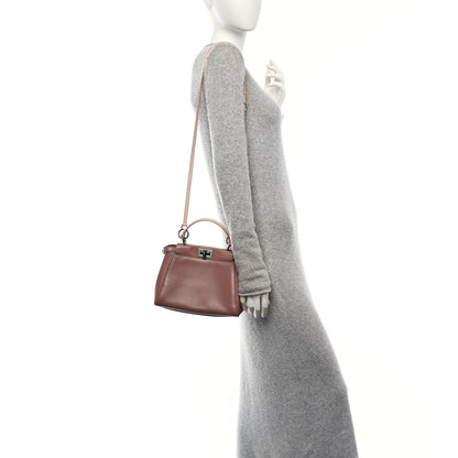 Fendi Nappa Colorblock Mini Peekaboo Iconic Satchel English Rose Plaster Oxigen 2 of 10