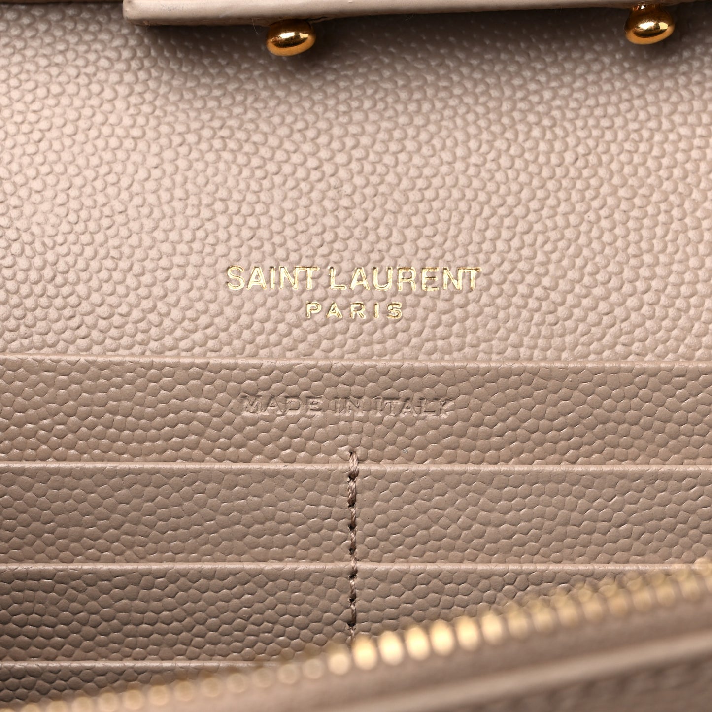 Grain De Poudre Matelasse Chevron Monogram Chain Wallet Nude Powder