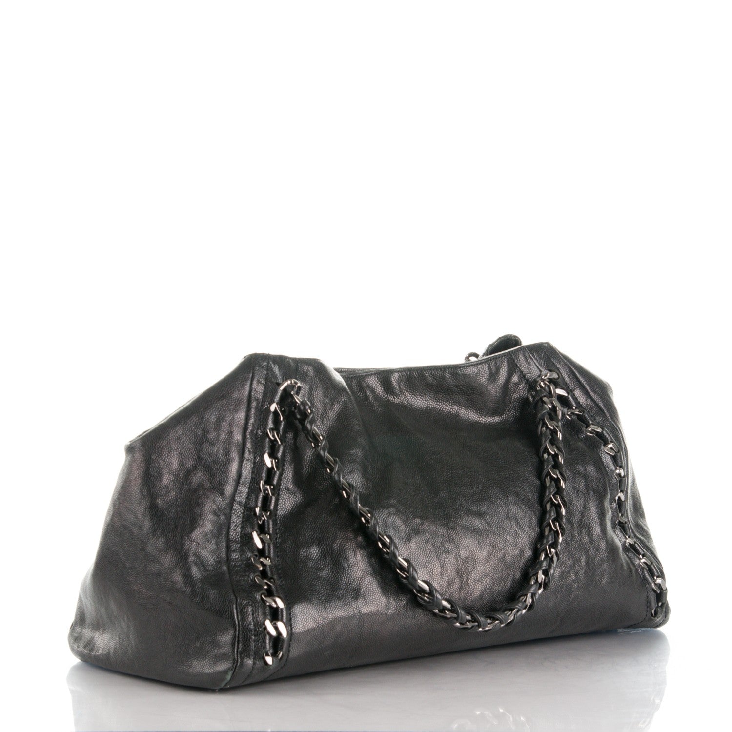 Chanel Glazed Caviar East West Modern Chain Tote Black 3 of 10