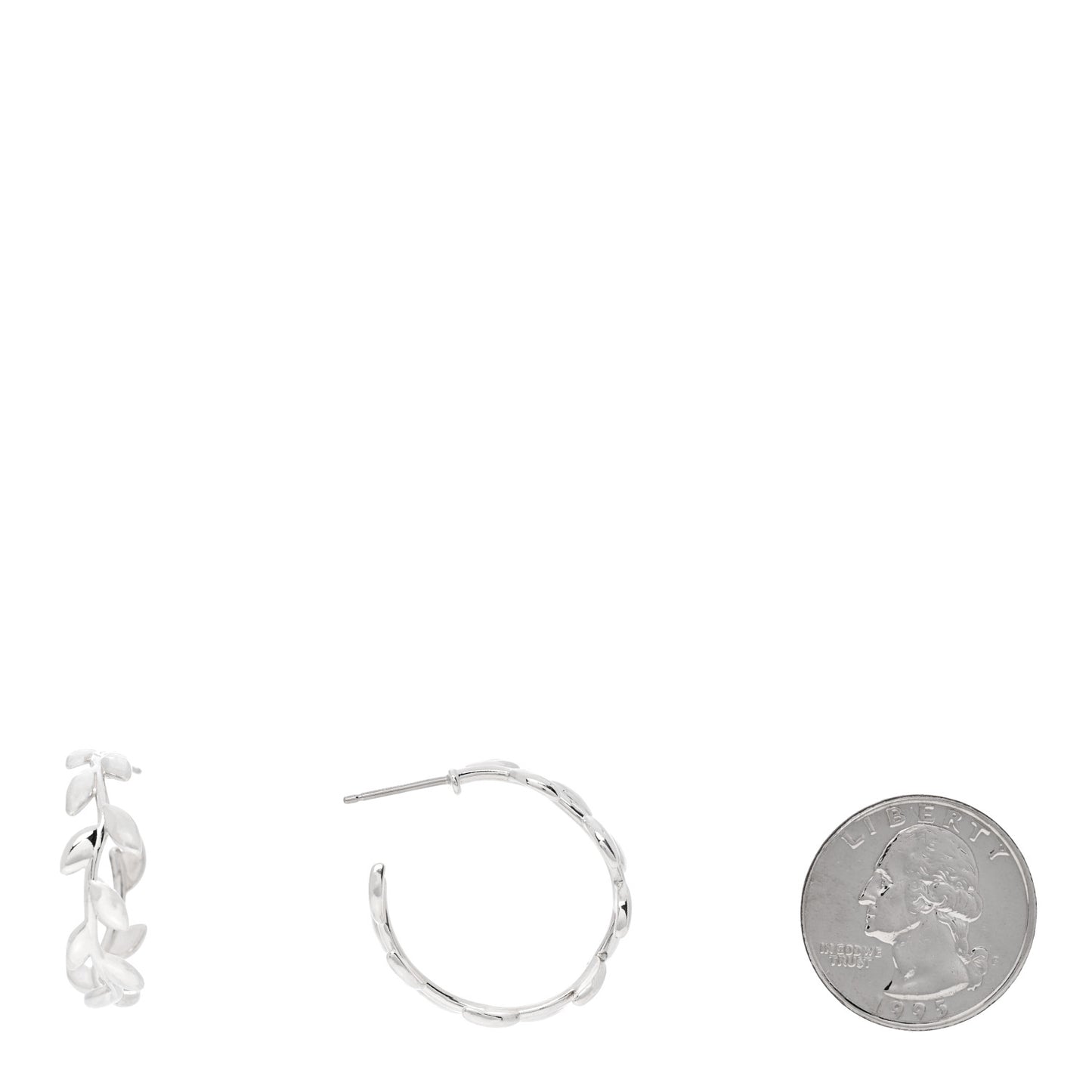 Sterling Silver Paloma Picasso Olive Leaf Hoop Earrings