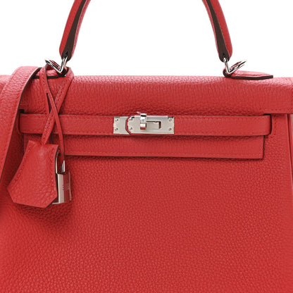 Hermes Togo Kelly Retourne 25 Rouge Radieux 7 of 10
