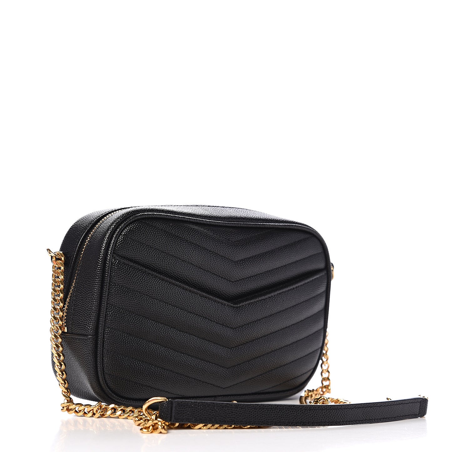 Grain De Poudre Matelasse Monogram Mini Lou Camera Bag Black