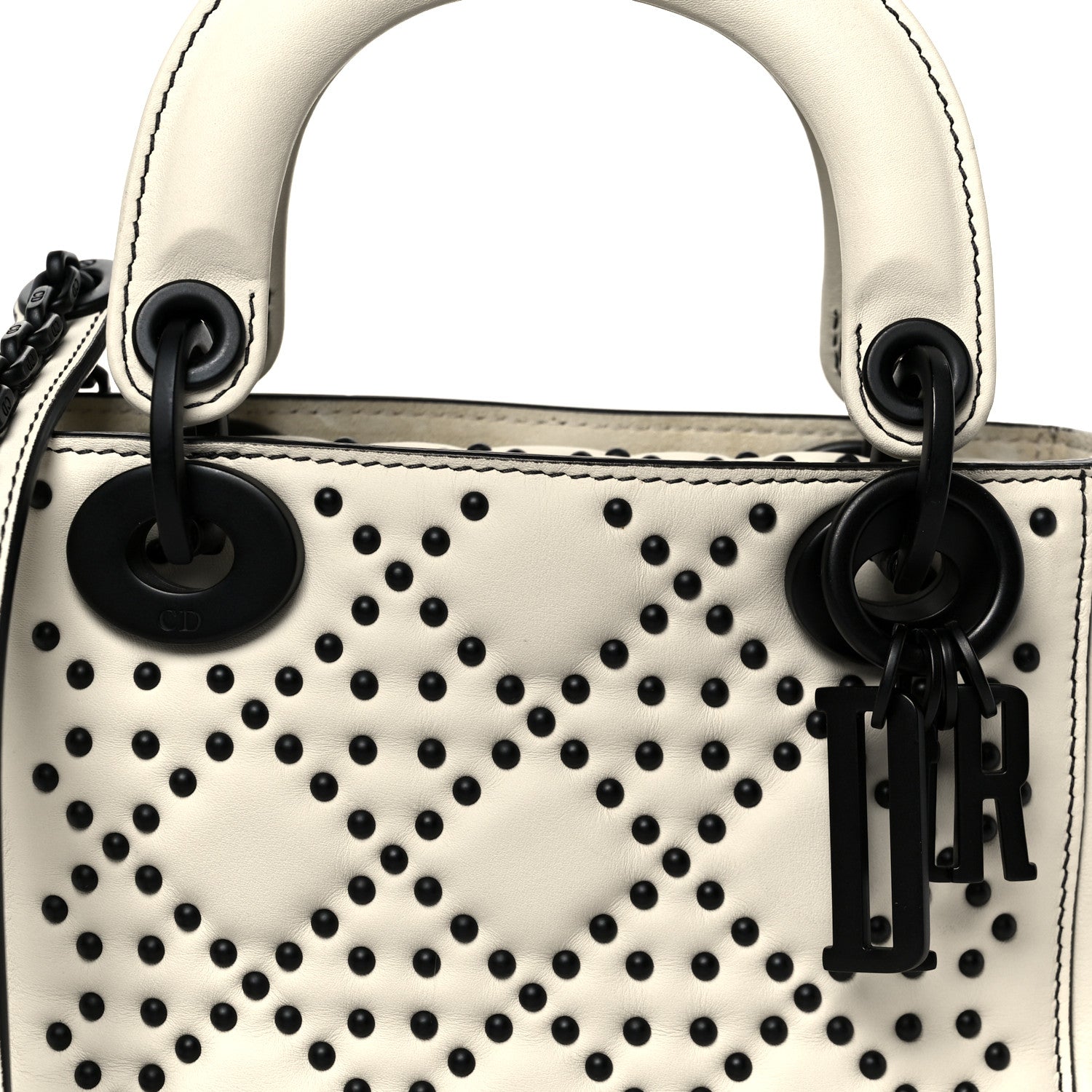 Christian Dior Ultra Matte Calfskin Studded Mini Supple Lady Dior