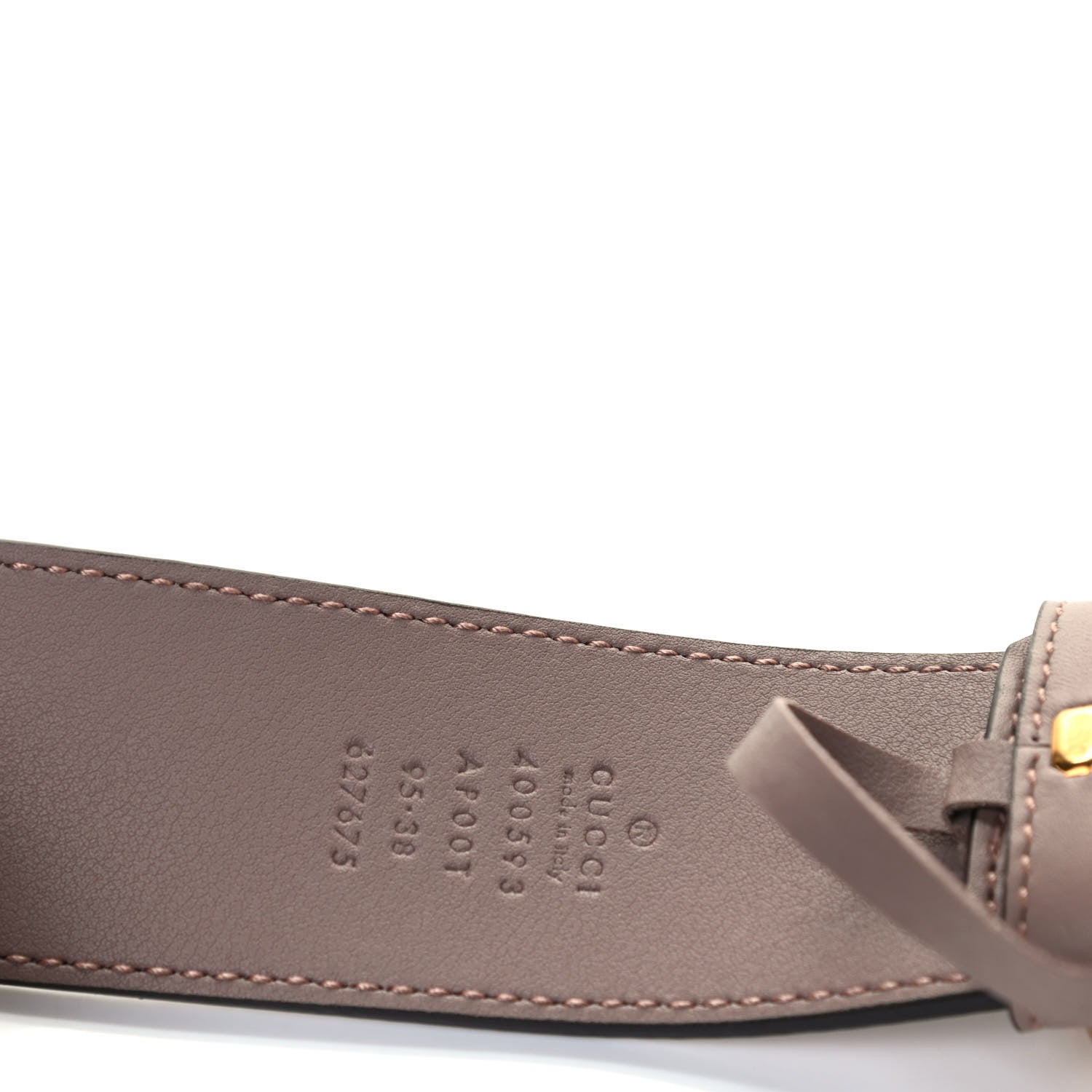Gucci Calfskin Double G 40mm Belt 95 38 Porcelain Rose 4 of 5