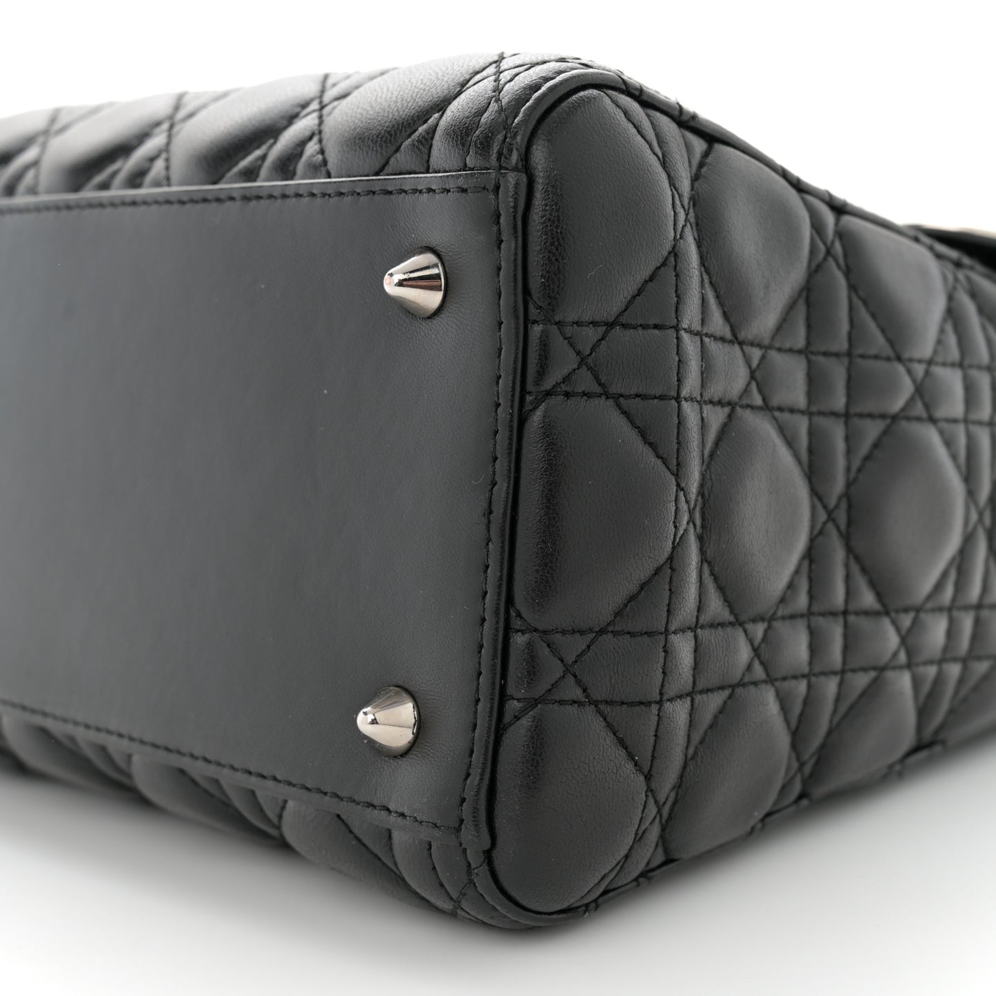 Lambskin Cannage Medium Lady Dior Black