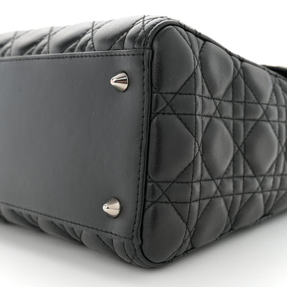 Christian Dior Lambskin Cannage Medium Lady Dior Black 10 of 10