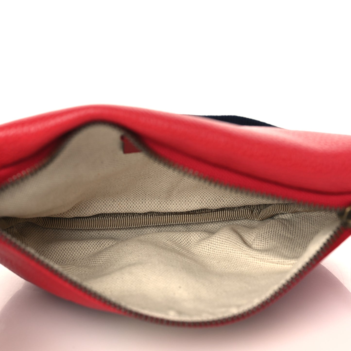 Grained Calfskin Small Logo Belt Bag Hibiscus Red