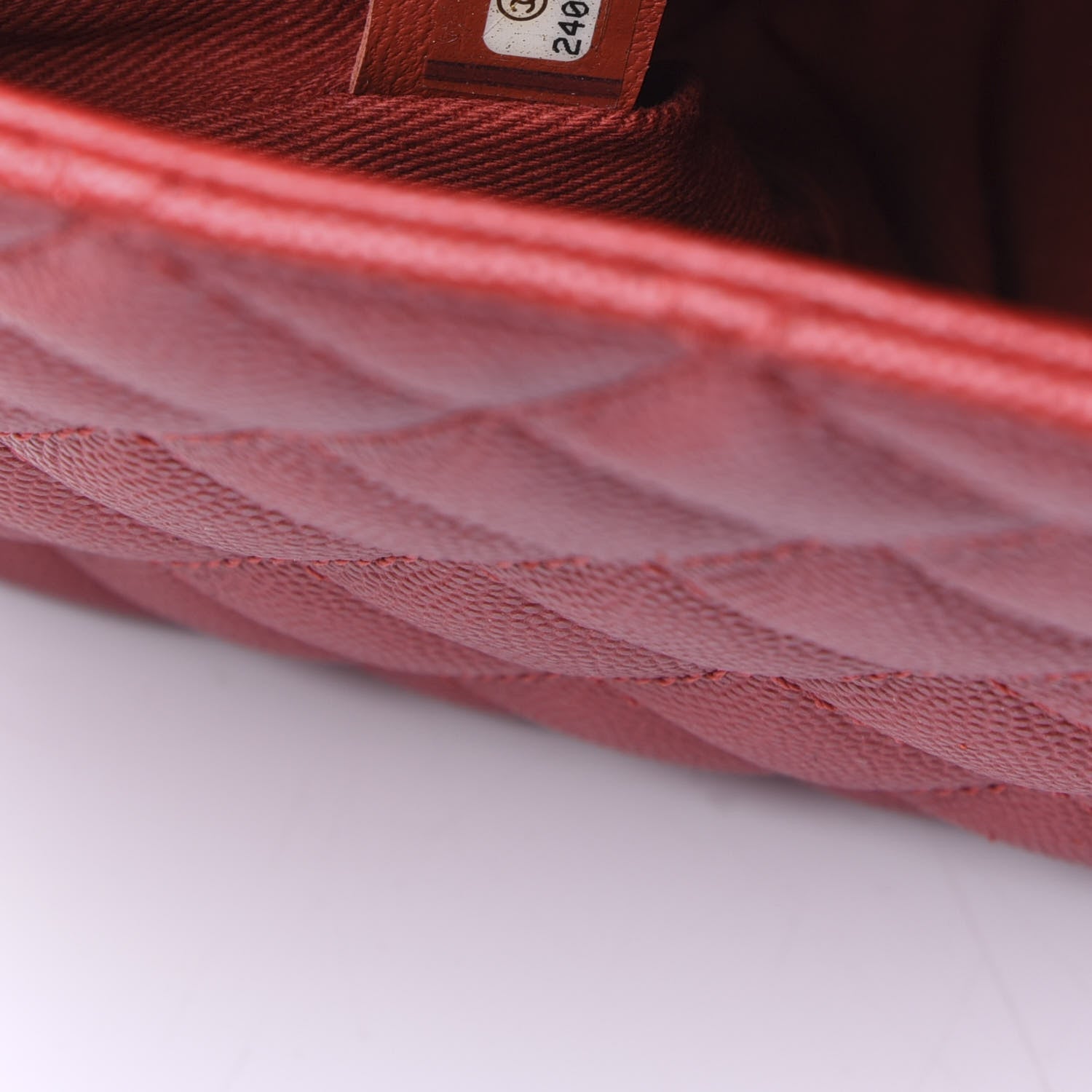 Chanel Caviar Quilted Small Coco Handle Flap Red 8 of 10
