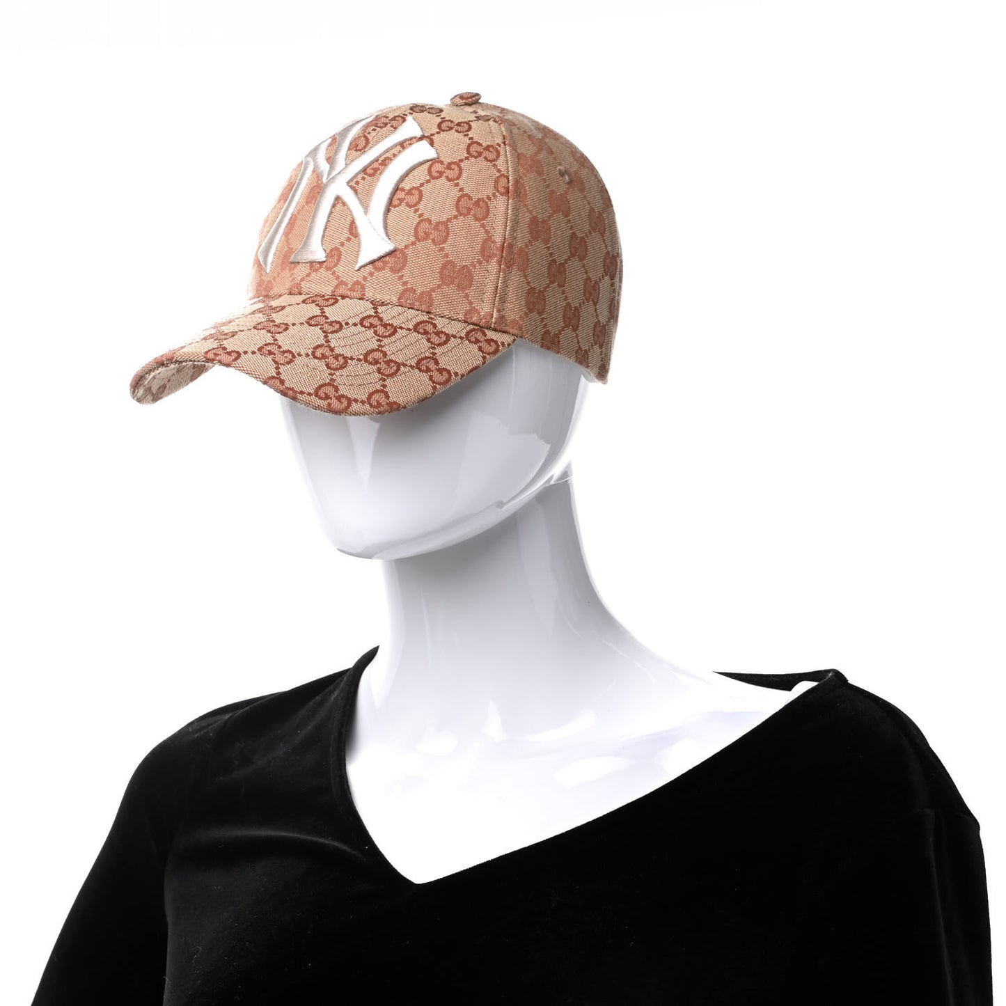 X MLB Monogram NY Yankees Baseball Hat 57-61 Beige Ruggine