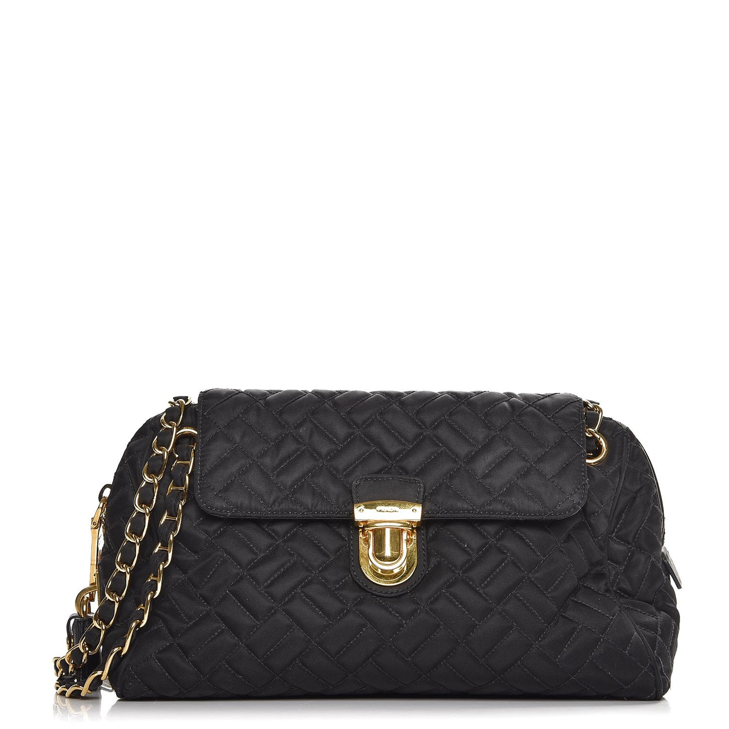 Nylon Tessuto Impuntu Quilted Flap Black