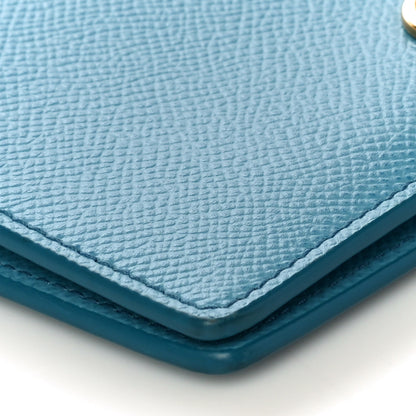 Salvatore Ferragamo Grained Calfskin Gancini Continental Wallet Scandinavian Sky 8 of 10