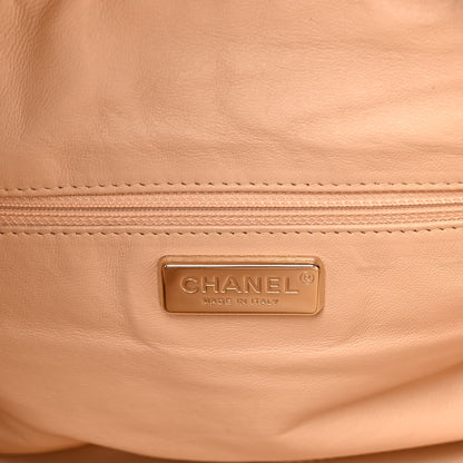 Chanel Metallic Goatskin Extra Large Luxe Ligne Luxury By Chanel Bowler Light Gold 5 of 11