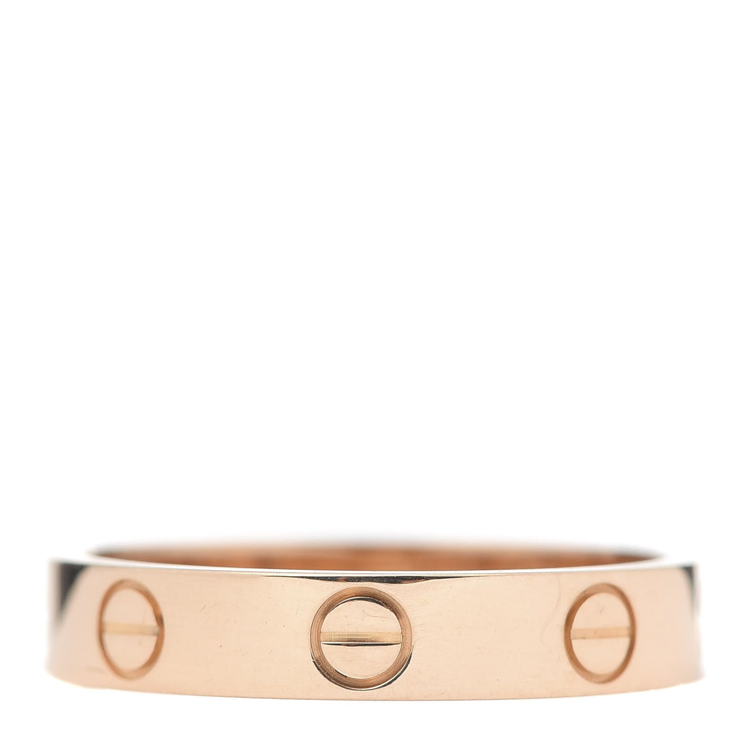 18K Pink Gold 3.5mm LOVE Wedding Band Ring 53 6.5