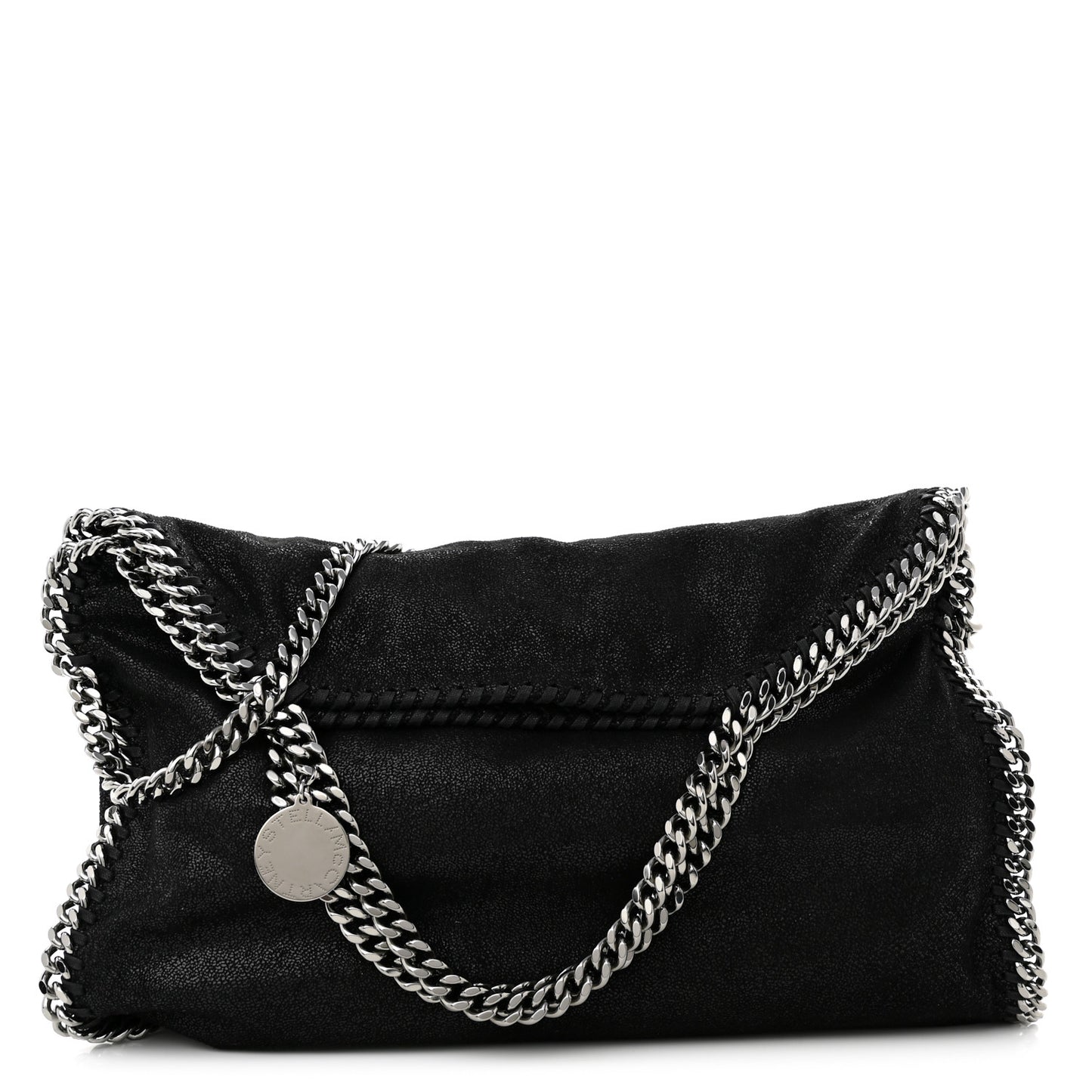 Shaggy Deer Small Falabella Fold Over Tote Black