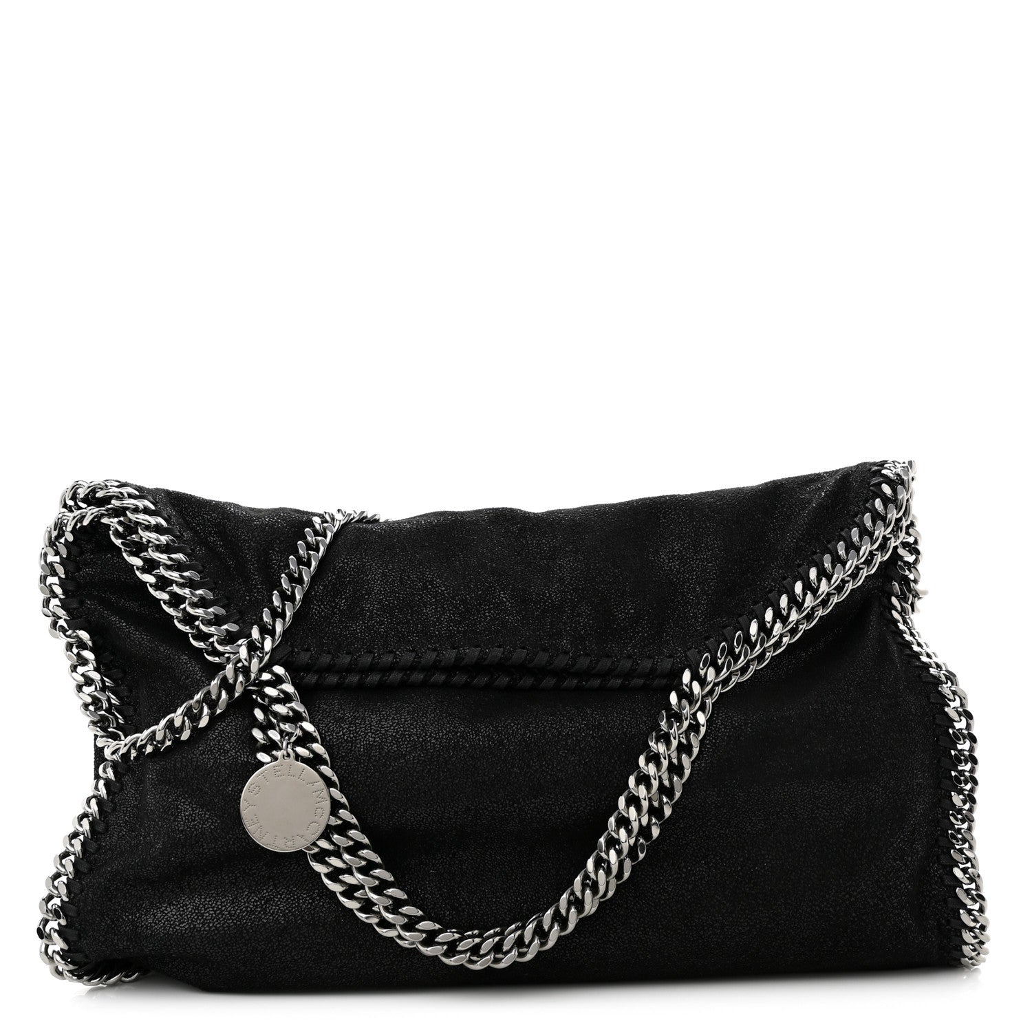 Stella McCartney Shaggy Deer Small Falabella Fold Over Tote Black 1 of 9