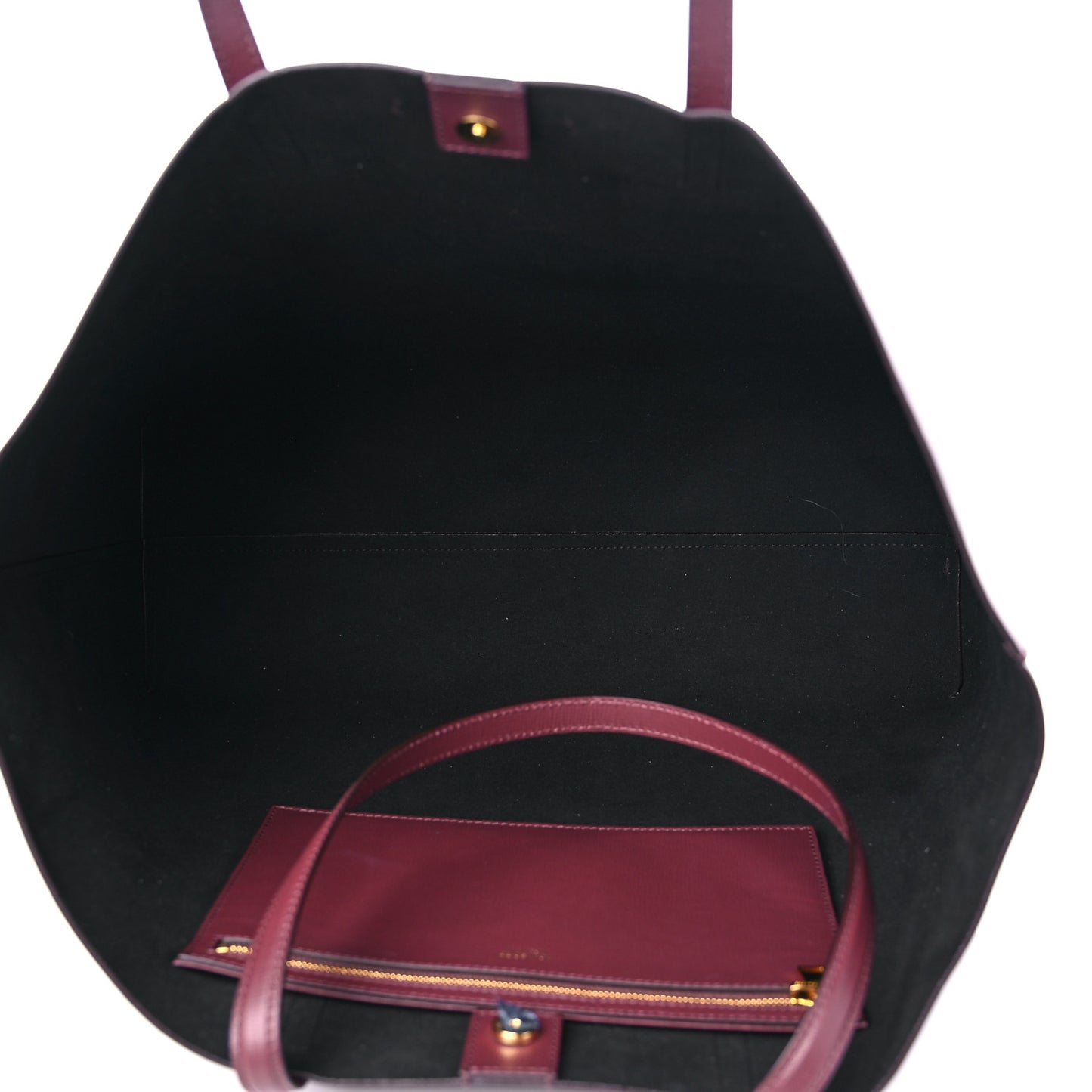 Saffiano Large T Tote Dark Red