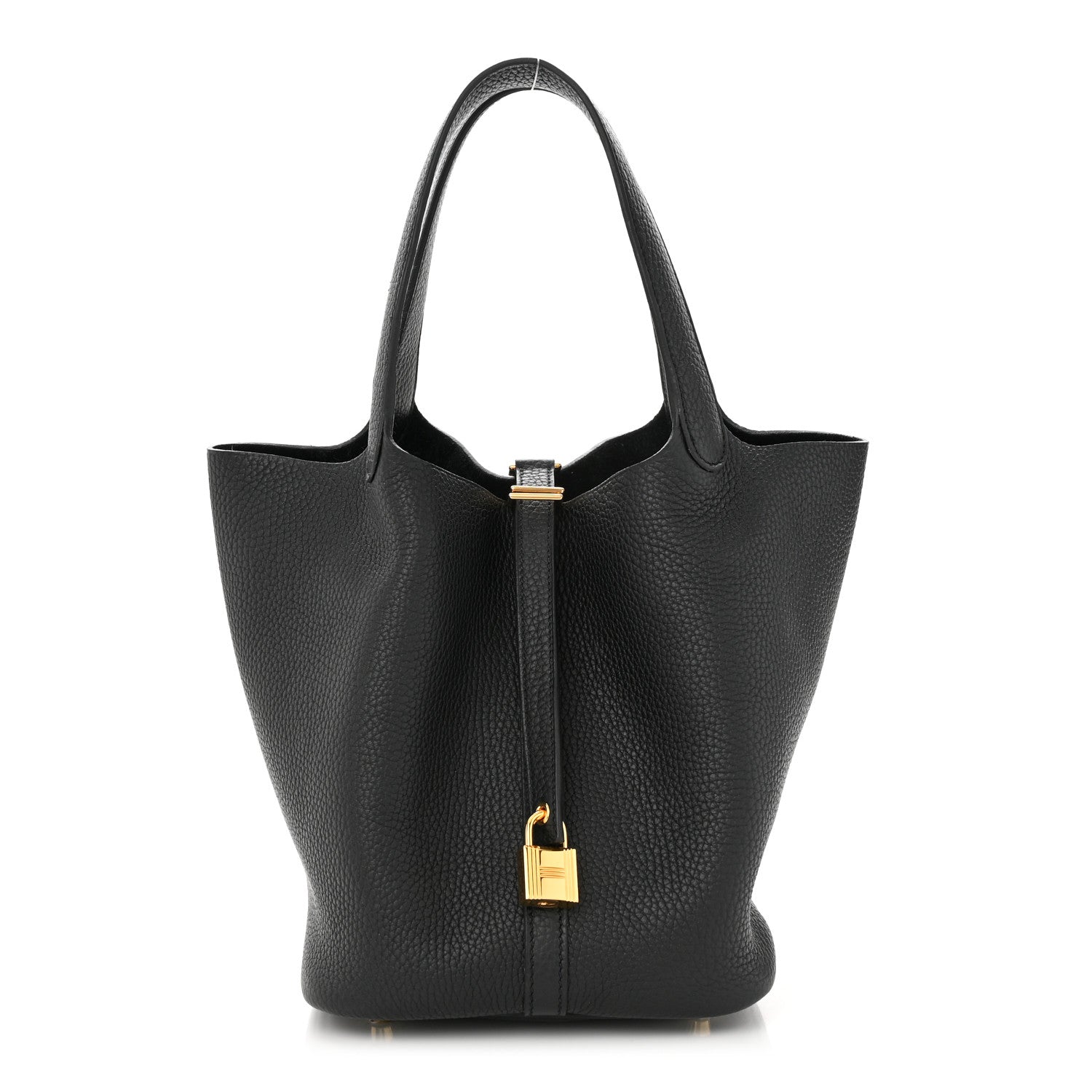 Hermes Taurillon Clemence Picotin Lock 22 MM Black 1 of 11
