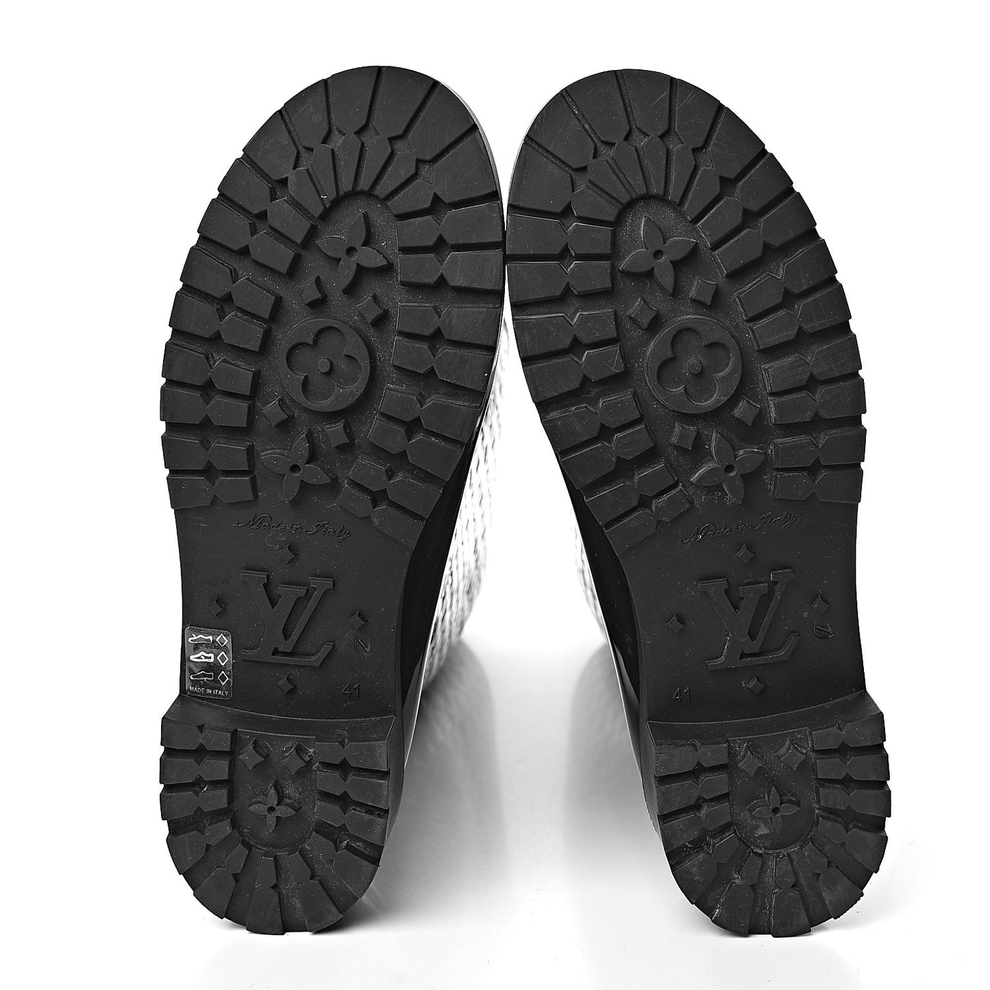 Rubber Embossed Monogram Splash Rain Boots 41 Black