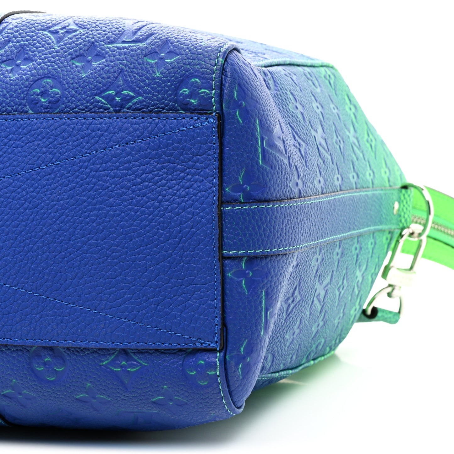 Taurillon Illusion Keepall Tote Bleu Vert