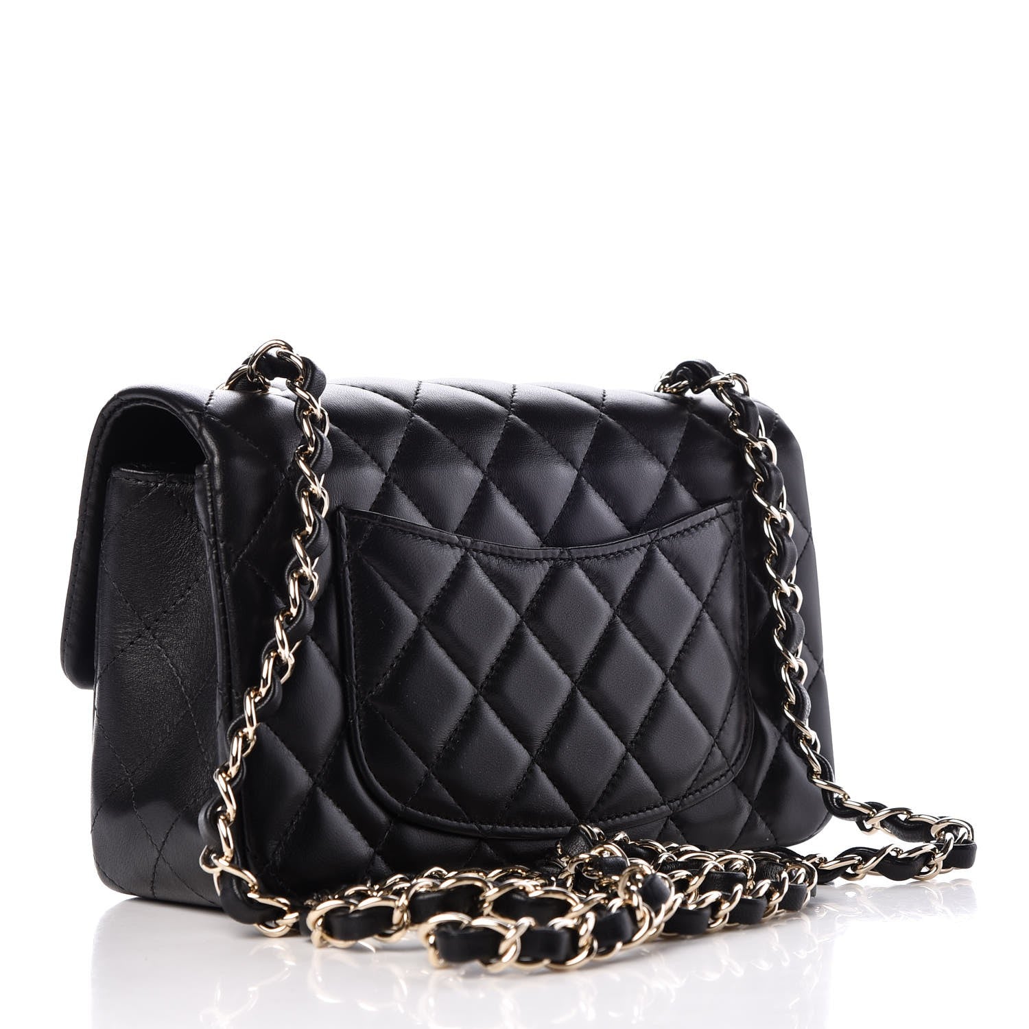 Chanel Lambskin Quilted Mini Rectangular Flap Black 3 of 8
