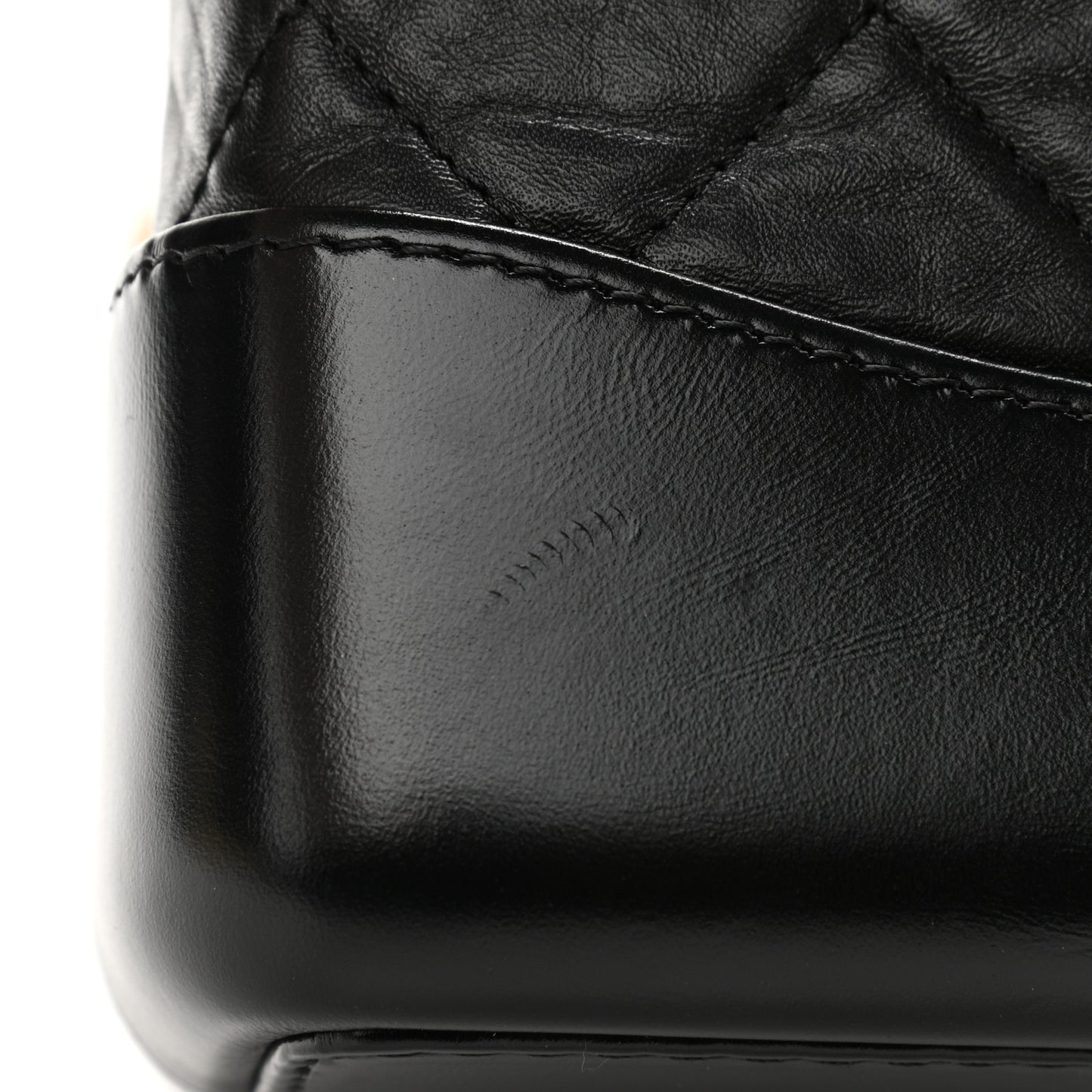 Aged Calfskin Quilted Small Gabrielle Backpack Black