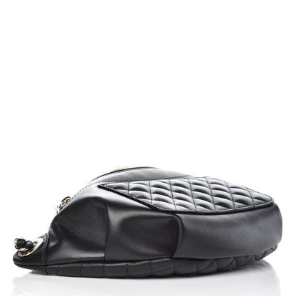 Chanel Lambskin Quilted Waist Bag Fanny Pack Black 4 of 8