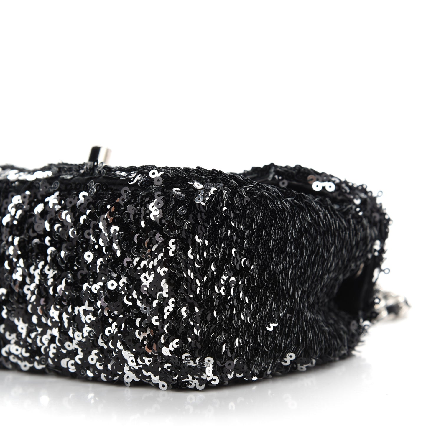 Sequin Rectangular Flap Black