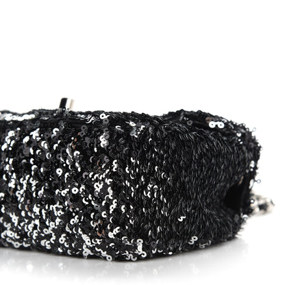 Chanel Sequin Rectangular Flap Black 10 of 10